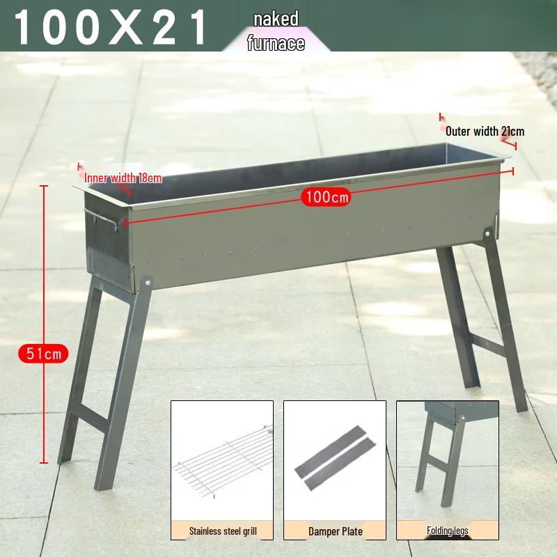 Портативный уличный угольный гриль-барбекю