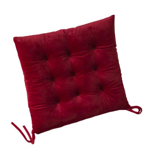 Seat Cushion Crystal Velvet Fabric Thickened High-Elastic Sponge Long Sitting Comfort Cushion Anti-Slip Design Solid Color Chair Cushion