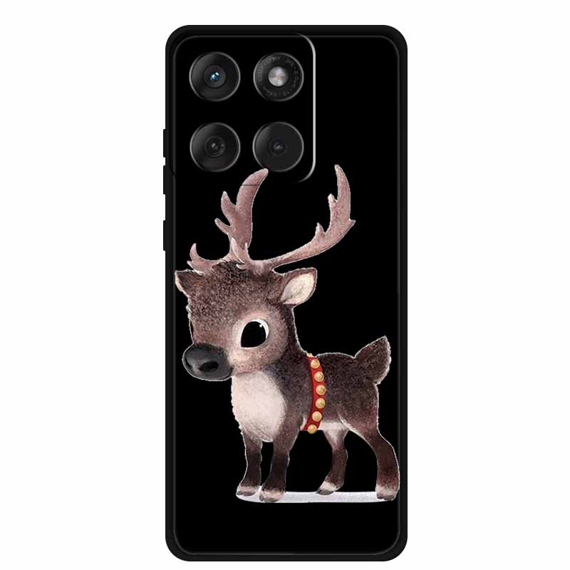 For Motorola G67 Power 5G 2025 Case Shockproof Soft Black Silicone Cute Cat Coque For Moto G67 Power Case 6.7" Cartoon Bumper
