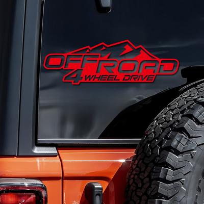 Autocollants créatifs et amusants pour les fans et les amoureux de dessins animés, autocollants 4x4 tout-terrain de montagne, haute qualité pour voitures, camions, motos