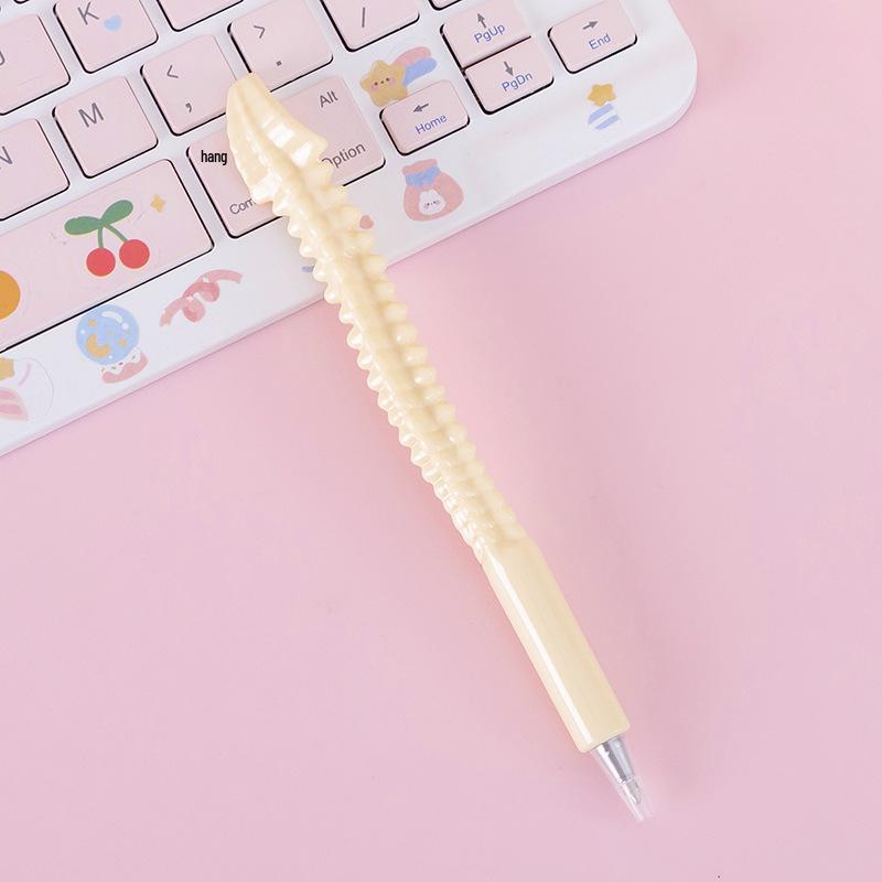 Novelty Bone-Shaped Ballpoint Pen - Creative Plastic Design, Cute Student Gift 0.5 Bullet Type