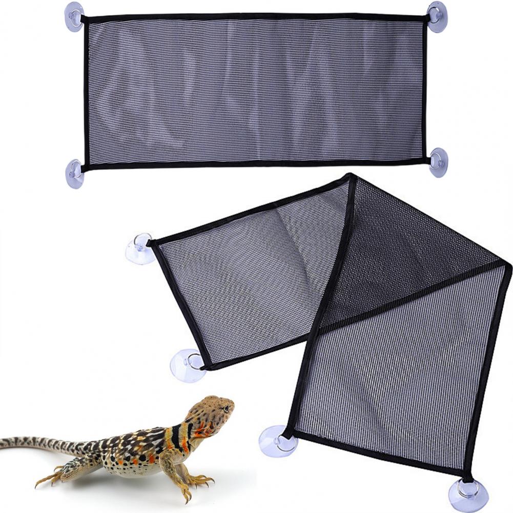Bearded Dragon Hammock Firm Suction Cup Reptile Hammock Lounger Small Pet Reptile Hanging Mesh Bed Cage Supplies