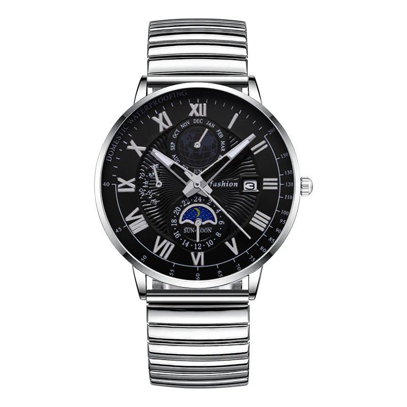 Men S Watch Men S Brand Name Fully Automatic Steel Belt Quartz Watch Sports Business Watch Waterproof Men S Watch