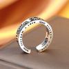 Retro Fashion Graffiti Star & Letter Open Finger Ring for Women & Men