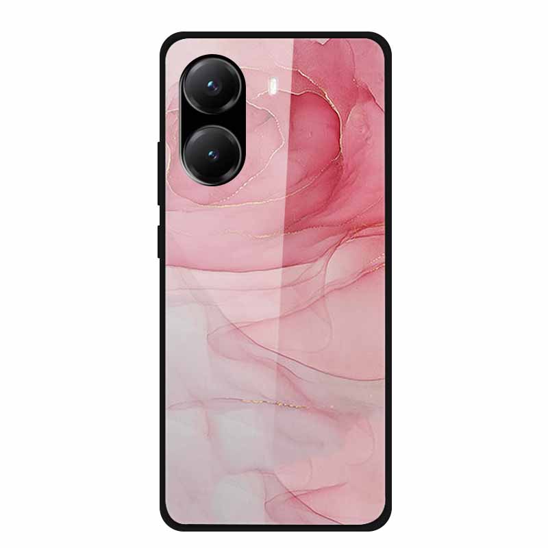 Tempered Glass Case For Poco X7 Pro Back Cover PC Hard Shockproof Cases for Xiaomi PocoX7 Pro Funda Marble Texture Fashion Coque