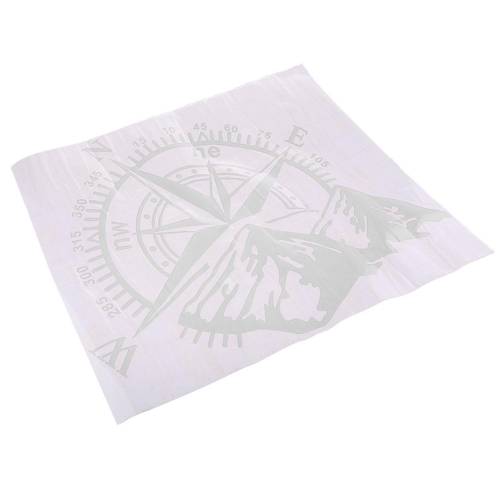 Auto Car Truck Boat Exterior Body Windshield Reflective Sticker Decal - White