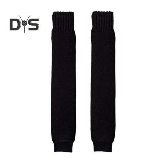 

1 пара зимних чехлов для икр, трикотажные эластичные, сохраняющие тепло, нескользящие, утолщенные, гетры, впитывающие пот, носки с начесом для холодной погоды чёрный