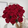 Rose Flower for Flower Arrangement Realistic Long Stem Fake Silk Rose