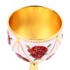 2pcs Silver White Blue Metal Embossed Wine Glass Alloy Retro Metal Wine Cup  Home Decor