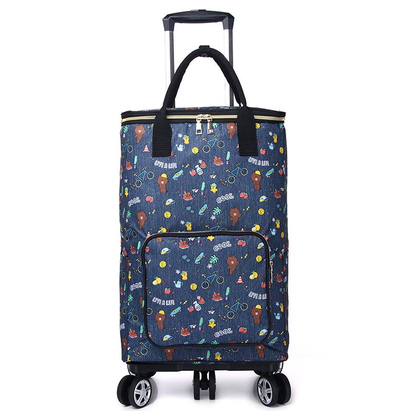 Faltbarer Einkaufswagen für Senioren mit großem Fassungsvermögen und tragbarer Aufbewahrungstasche