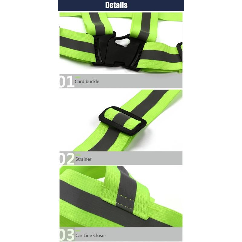 12 Colors Highlight Reflective Straps Adjustable Safety Vest Elastic Band for Adults and Children Night Running Riding Clothing
