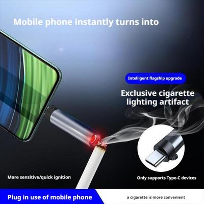 Mini Igniter TYPE-C Mobile Phone Adapter Portable Low-consumption Lighter Windproof Energy-saving Outdoor Igniter
