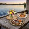 Glossy Decorative  Platter Plastic Display Plate Lightweight Plastic Tray  Home