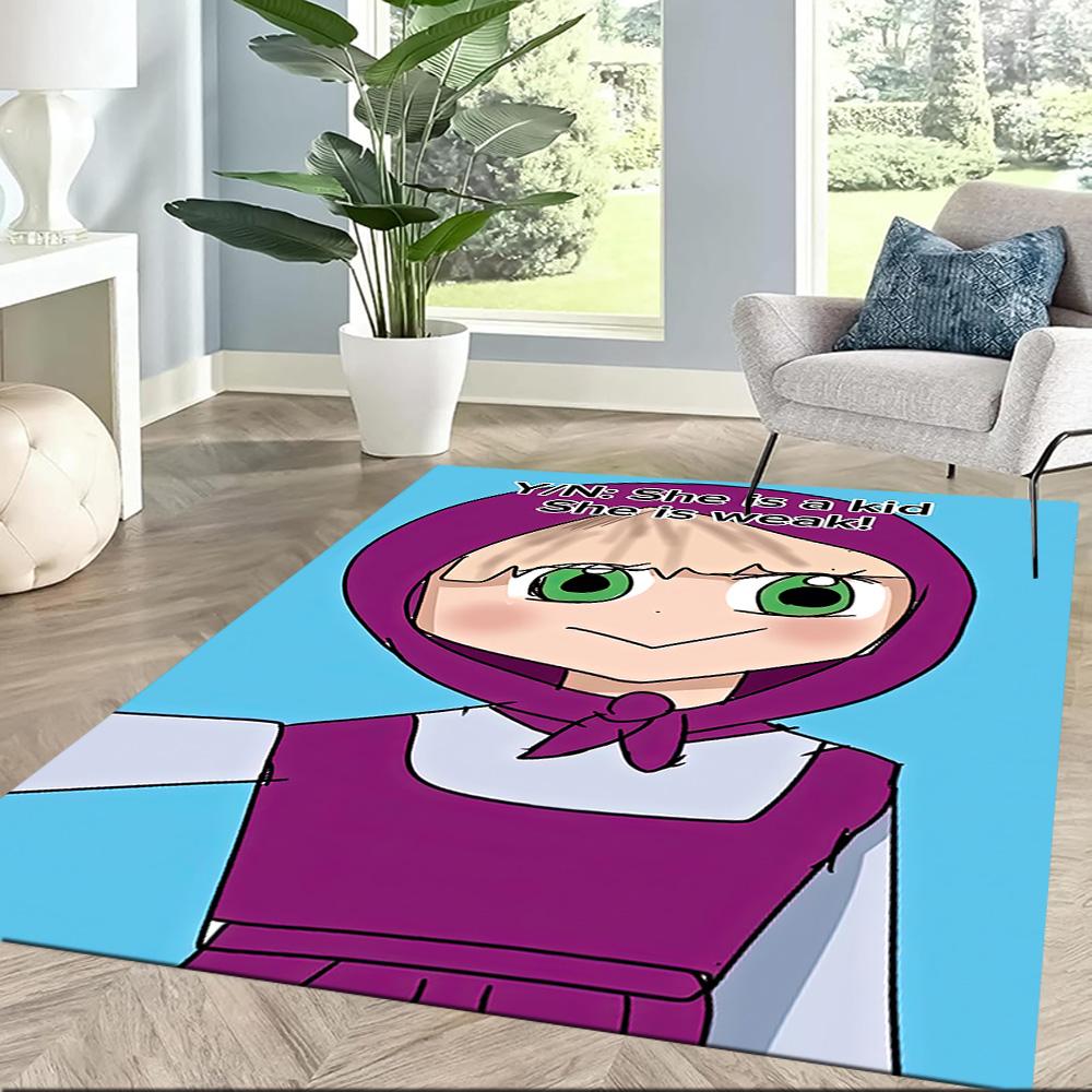 Masha Bear Carpet Suitable for Balcony Dormitory Playrooms Dining Room Anti-slip Rug Office Home Decor Wedding Party Gift