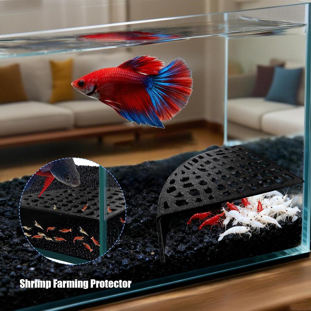 Shrimp Cave 2-Piece Fish Breeding Cave Shrimp Tunnel For Tank 180 Degree Viewing Stealth Habitat For Beginners Aquatic Pet