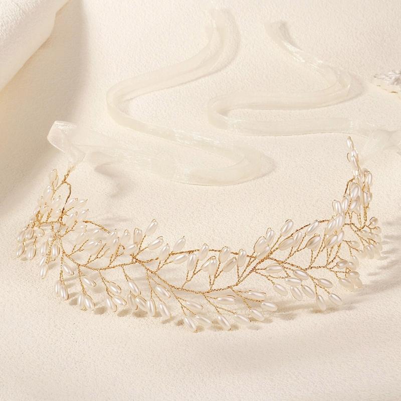 Pearls Wedding Headbands Fashionable Bridal Hairband Elegant Wedding Hairpiece for Women Seeking Elegances Weddings