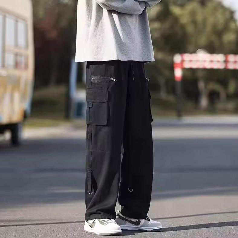 Overalls Men's Spring and Autumn New High Street Ins Trendy Brand Multi-pocket Loose Casual Pants Fashion Ruffian Handsome Straight Trousers
