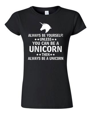 Junior Sei immer du selbst, es sei denn, du kannst ein Einhorn sein. Dann.... Lustiges T-Shirt Tee Unisex T-Shirt