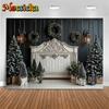 Mocsicka Fundal Fotografie Crăciun Cameră Pom de Anul Nou Decor Cap de Pat Petrecere de Sărbătoare Familie Fundal Studio Tapet