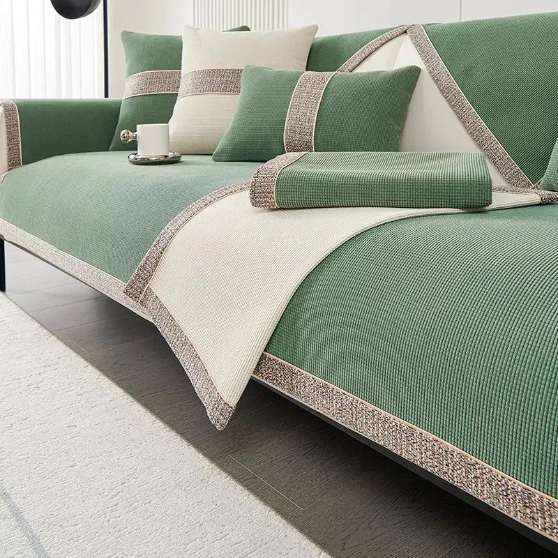 Nový Four Seasons Universal Potah na pohovku Měkký žinylkový Potah na pohovku Proti poškrábání proti domácím mazlíčkům Protiskluzová podložka na pohovku do obývacího pokoje