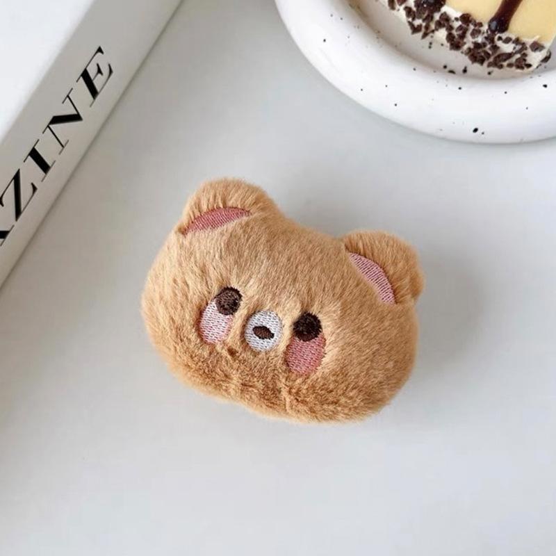 Plush Cartoon Mobile Phone Airbag Bracket, Back Sticker, Puppy Bear Wind Girl, Desktop Watching Drama Support Rack, Portable