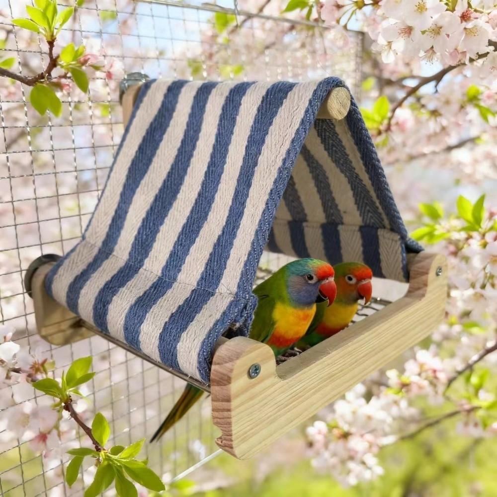 Breathable Bird Shelter Retractable Hanging Hammock Bird Nest House  Cage Accessories