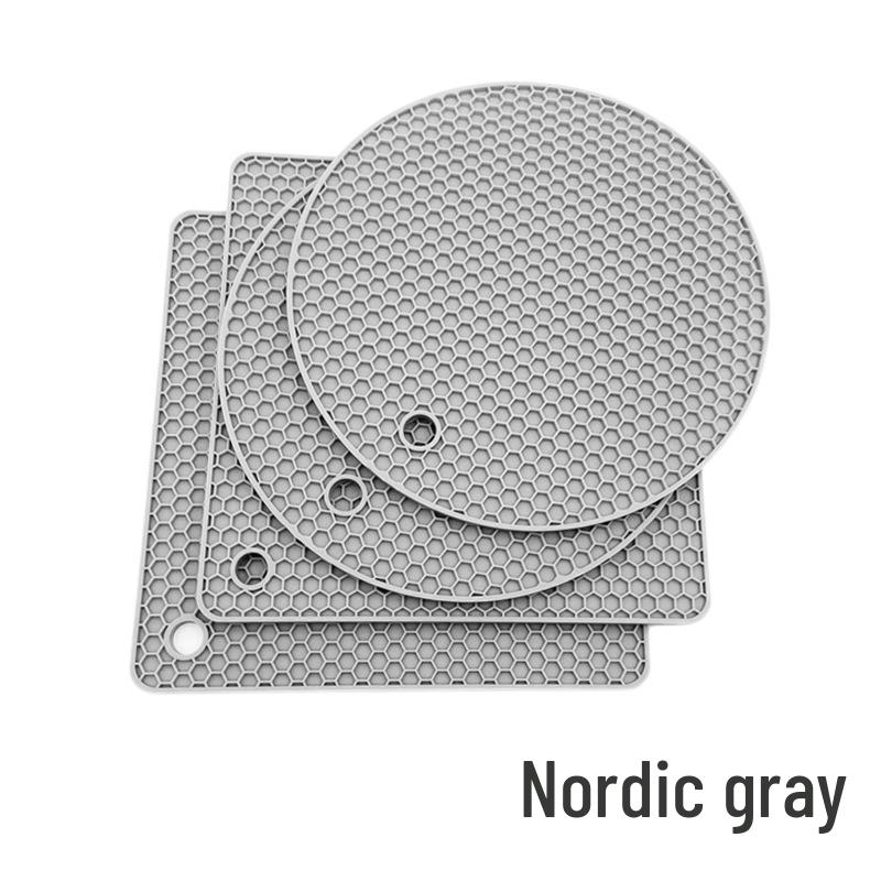 Силиконовая сотовая термостойкая подставка под миску Round 18cm Thickness 6mm