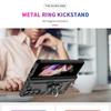 Fashion Hard Armor Design Phone Case For Samsung Galaxy Z Fold 7 6 5 4 3 Magnetic Ring Bracket  Fall Prevention Protective Cover