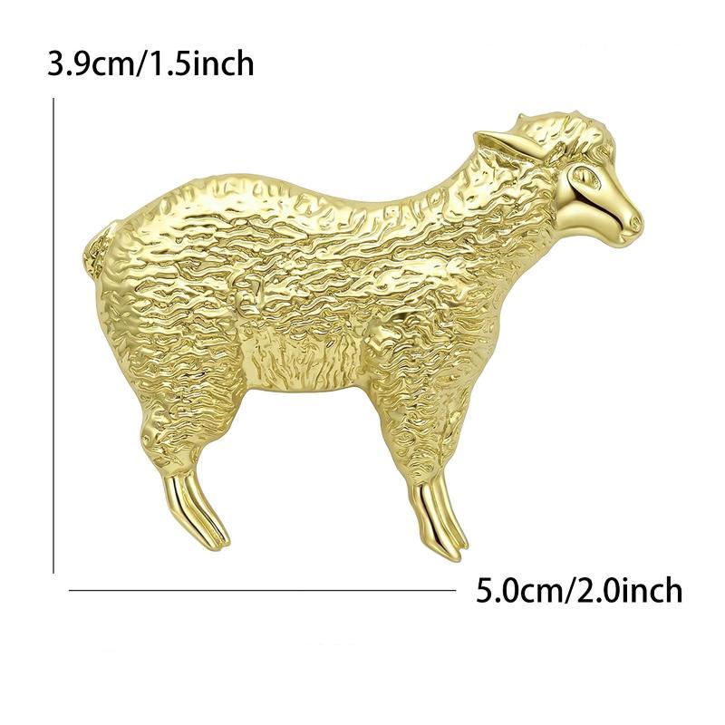 Trendy Rhinestone Enamel Sheep Brooches For Women Unisex Elegant Zodiac Animal Pins Casual Party Jewelry Accessories Gifts
