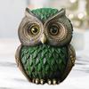 Ornement Chouette Créative Figurines d'Oiseaux Artisanat d'Art Statue Chouette de Bureau pour Maison de Poupée Mariage Armoire Chambre à Coucher Cadeau pour Amoureux des Chouettes