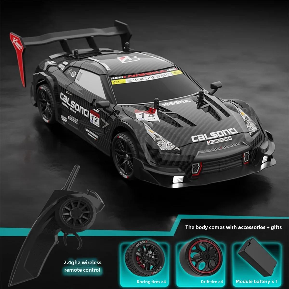 

Новый 1:14 RC Car GTR 2.4G Drift Racing Car 4WD Off-Road Radio Remote Control Vehicle Electronic Hobby Toys for Kids Gift чёрный