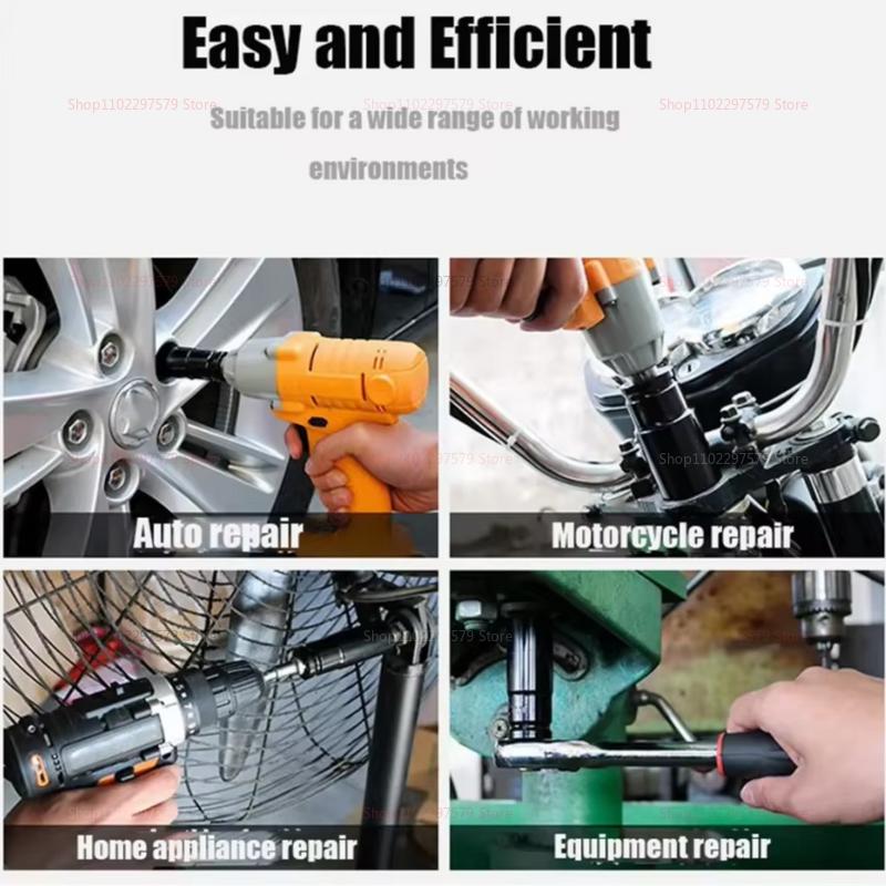 10-Piece Universal Socket Wrench Set Deep Slot Pneumatic Maintenance Tool Wrenches for Automotive Garage Repair and DIY