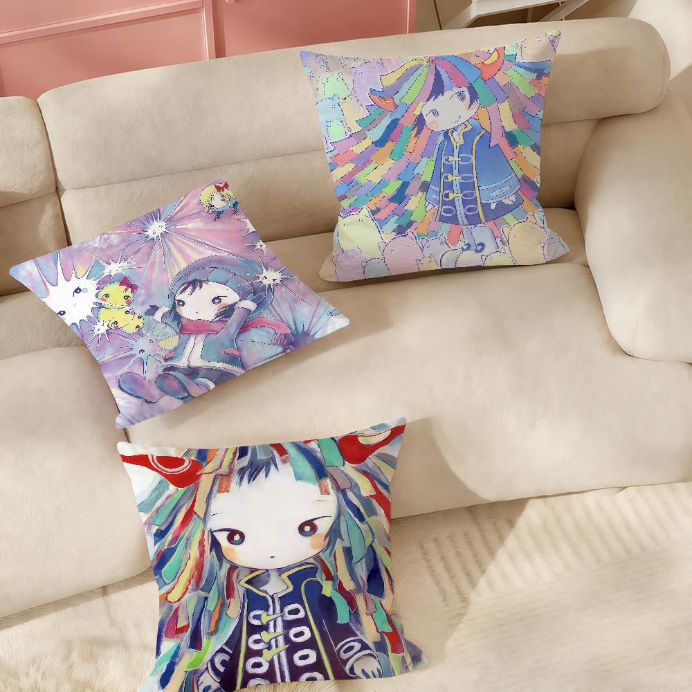 Singer Kikuo Cartoon Pillow Case Suitable For Bedrooms Living Rooms Cars Home Decoration