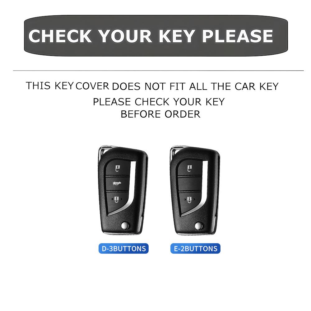Leather Key Case For Toyota Camry Corolla RAV4 Highlander Prado Avalon Venza Yaris Fortuner Alphard Vellfire Key Fob Cover Shell