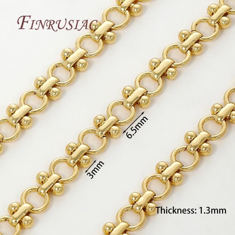 0.5-1 Meter 18K Gold Plated Oval Curb Cuban Chains For Jewelry Making Supplies,DIY Necklace Bracelet Chain Bulk Chains Wholesale