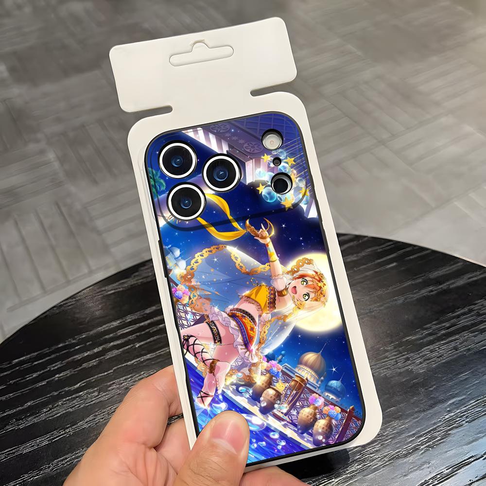 Love Live Anime Phone Case For IPhone 17 Air 16 E Pro Max 15 14 13 Mini 12 Pro 11 Max Plus Black Soft Shell