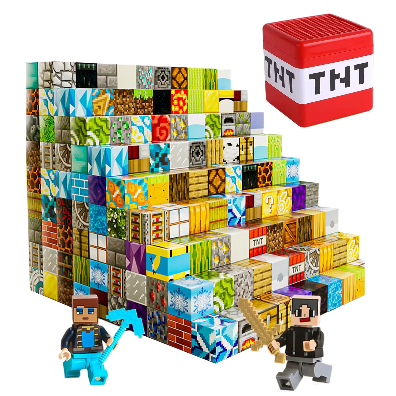 

Набор магнитных блоков YOIKO в стиле Minecraft, Случайный 150 штук, 2 см, Магнитное усиление, Магнитные блоки с фигурками, Магнитная игрушка для DIY, Строительные блоки,