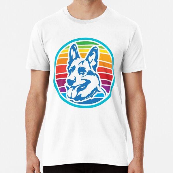 

German Shepherd Gift Idea Retro Shepherd Sty S to 5XL Made in the AU/USA T-Shirt 3XL