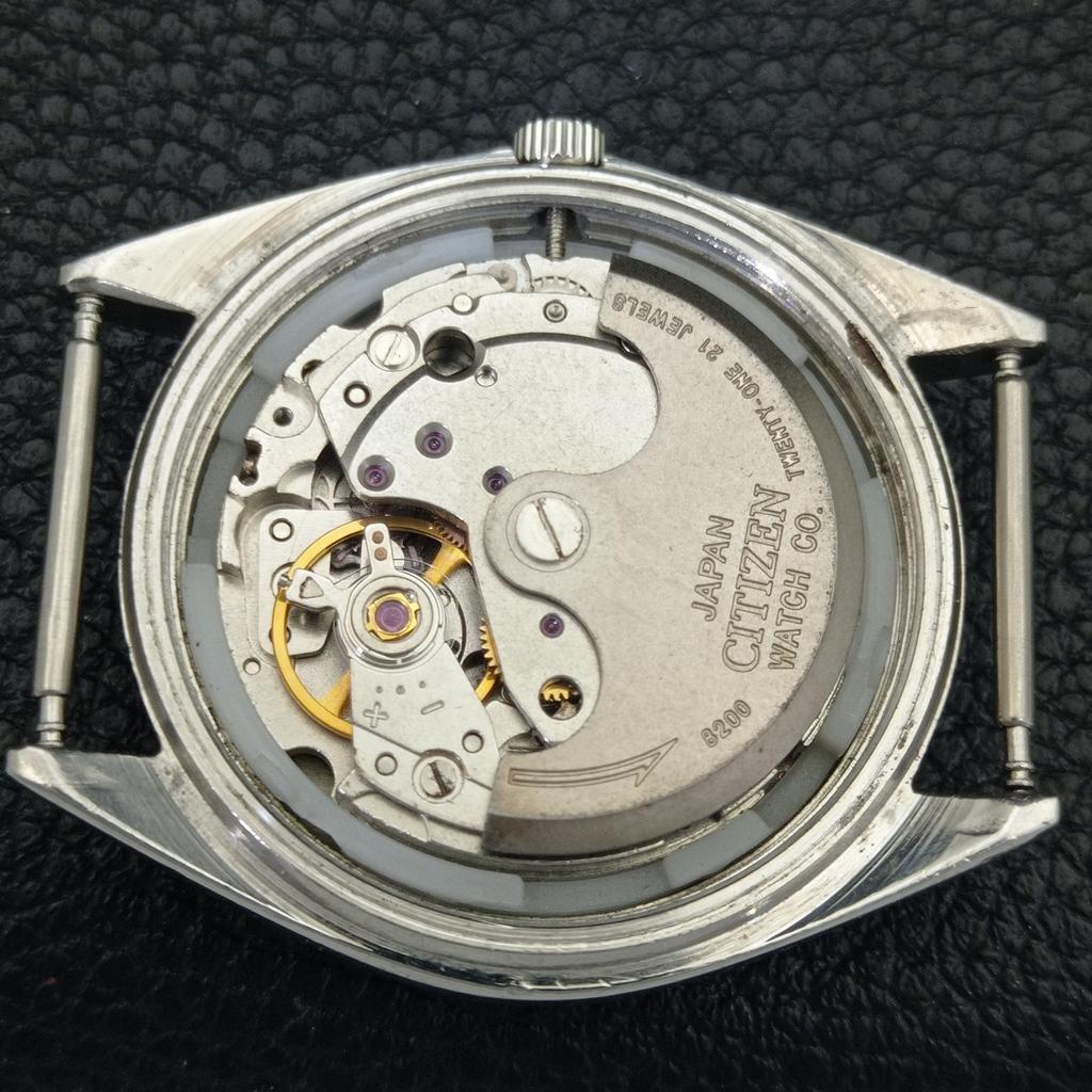 Citizen AUTOMATIC 8200 VINTAGE JAPAN MENS BLACK COLOR DIAL WATCH A702759-1 R210-a702759