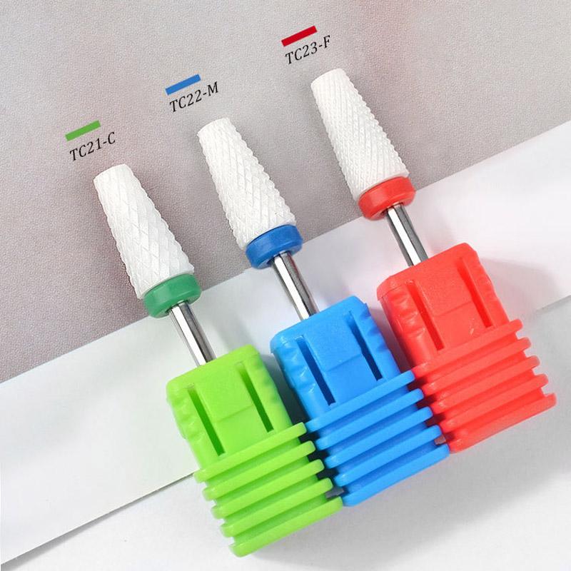 Ceramic Carbide Nail Drill Bits Milling Cutter For Manicure Set Mill Brush Manicure Machine Accessories for Removing Gel Varnish