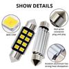 1PCS Festoon C5W C10W Car Reading LEDS 31mm 36mm 39mm 41mm 2835 SMD 8Chips Autos Lantern Dome Lamps Interior Lights White DC 12V Dome Lights 6
