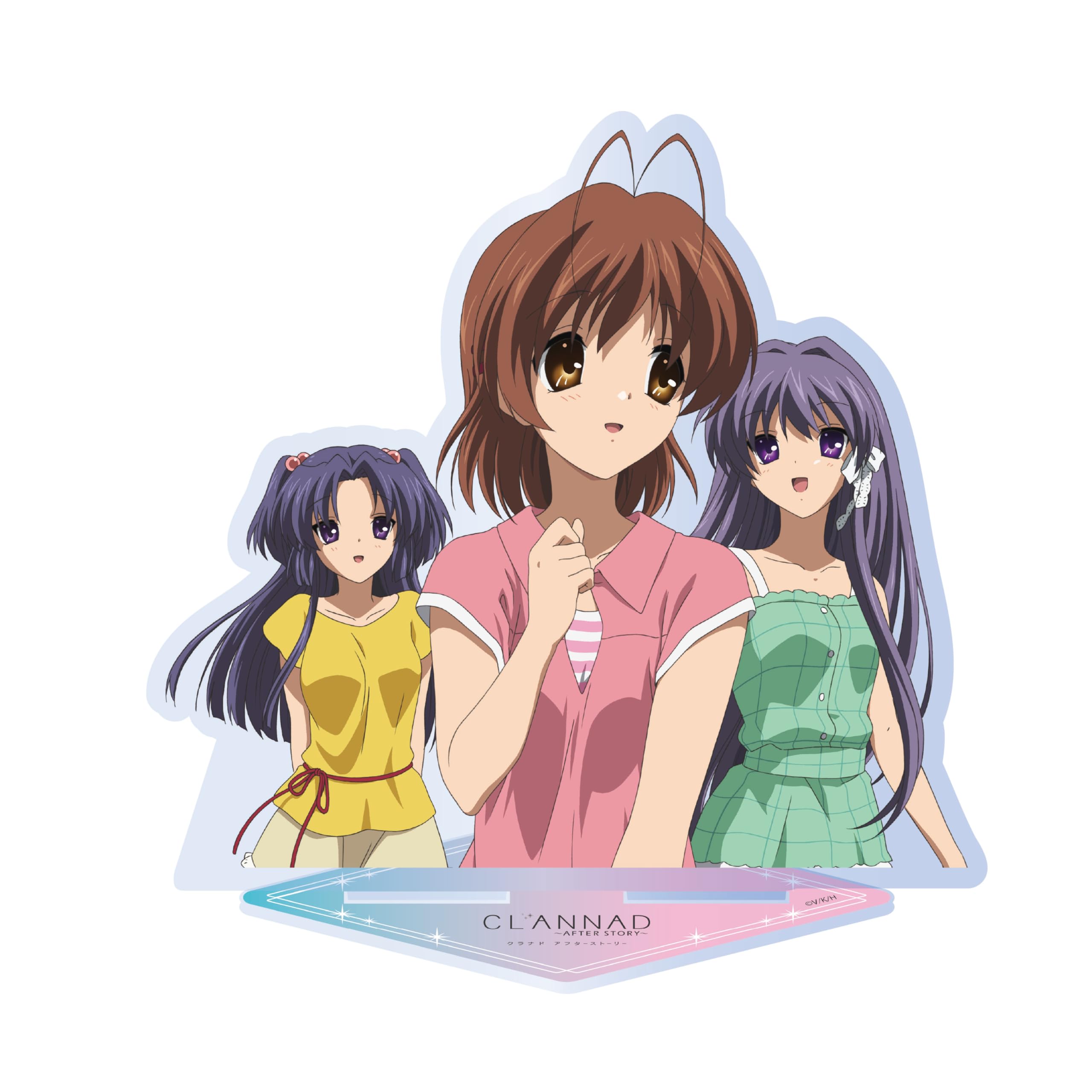 CLANNAD AFTER STORY Нагиса Фурукава, Кё Фудзибаяси и Котоми Итиносе (Повседневная одежда вер.) БОЛЬШАЯ акриловая подставка