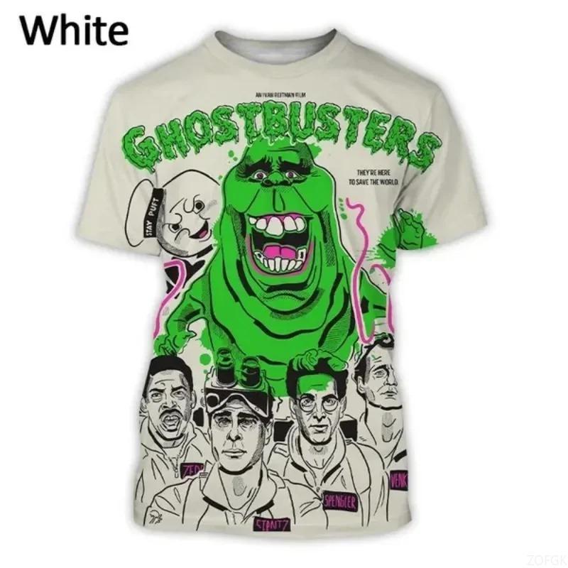 Ghostbusters 3D Print T-shirt Personality Hip Hop Men and Women Casual Round Neck Fun T-shirt Men's Sports Short Sleeve Tops