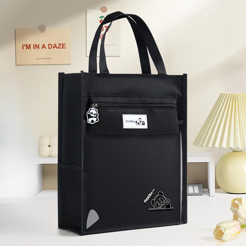 Korean Fashion Canvas Handbags Pretty Woman Cosmetic Bag Large Capacity Zipper Storage Bag Portable Shopping Bag