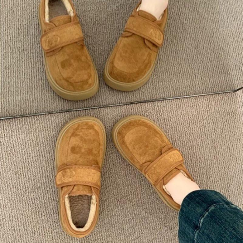 New Thick-soled Snow Cotton Shoes with Added Fleece and Thickening, Anti-slip Women's Shoes