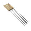 Zhishi 40cm Wooden Handle BBQ Skewers, 20-Pack