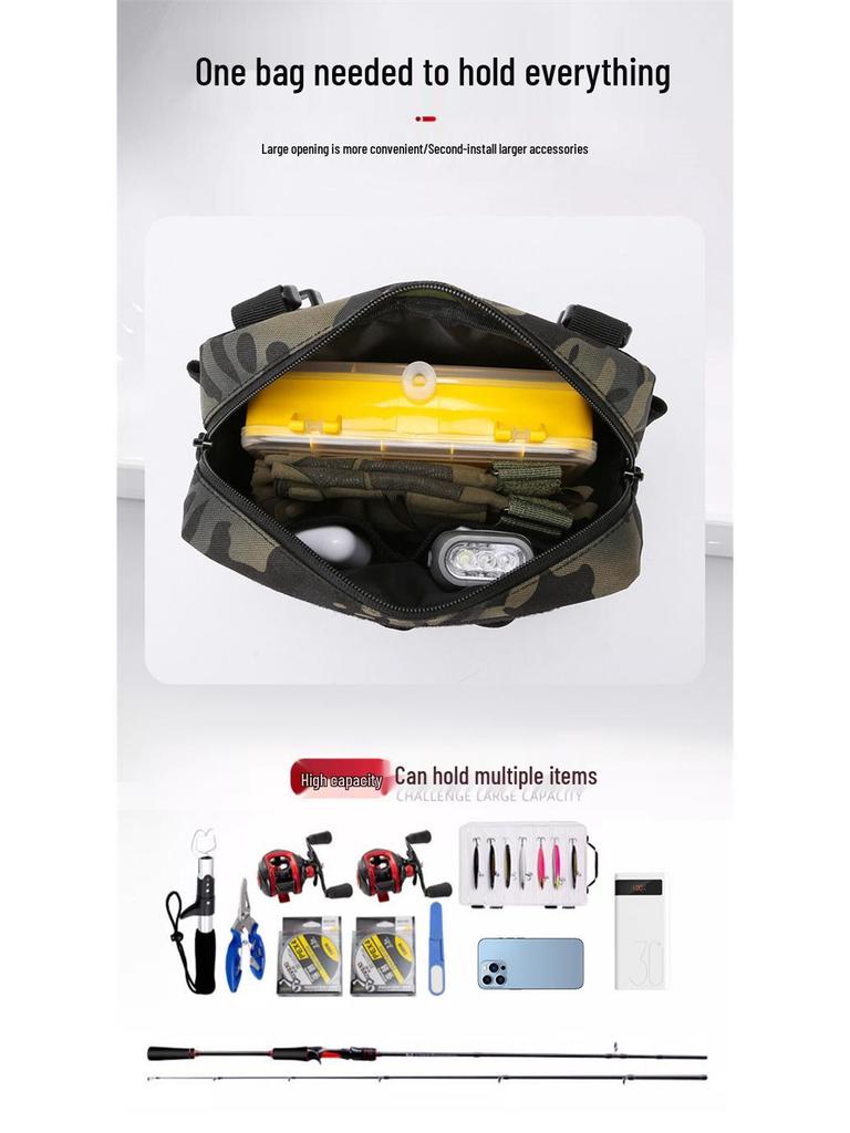 Tactical Multi-Functional Chest Vest Bag with Molle Expansion for Fishing and Workwear