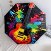 1PC electric guitar Umbrella Portable Folding Umbrella Iron Frame Hole Bone Structure Outdoor Home Umbrella A12