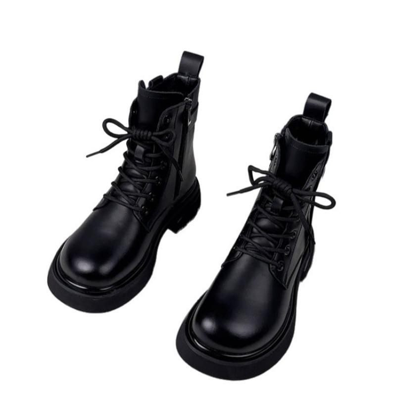 Thick-soled Martin Boots Women's New Autumn and Winter Short Boots Women's Small Men Show Height and Thin Boots