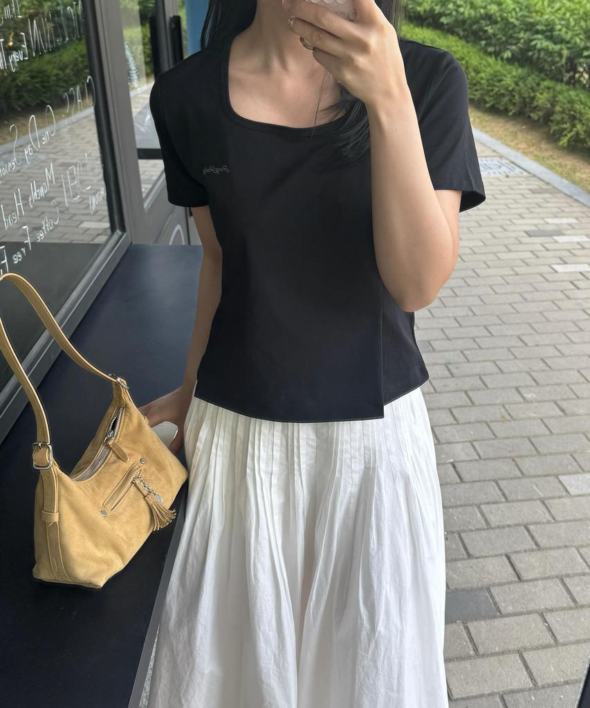 JUCYJUDY Square Neck Flare T-Shirt Jzts320C